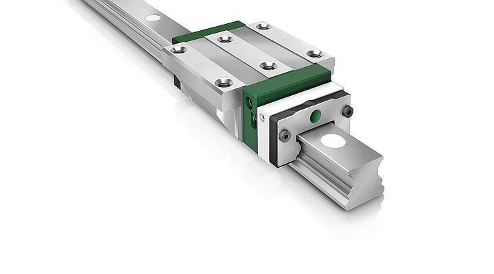 Schaeffler: Le unità a ricircolazione di sfere della serie KUVE-B sono disponibili con un pacchetto ottimizzato di lubrificazione e tenuta. Esso è composto da un'unità di lubrificazione a lunga durata KIT450, raschiatori supplementari a doppio labbro Schaeffler: Le unità a ricircolazione di sfere della serie KUVE-B sono disponibili con un pacchetto ottimizzato di lubrificazione e tenuta. Esso è composto da un'unità di lubrificazione a lunga durata KIT450, raschiatori supplementari a doppio labbro