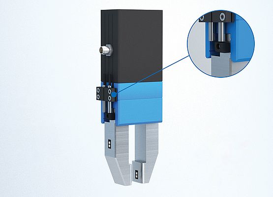 Miniatur-Sensoren für den sicheren Betrieb von Robotergreifern Miniatur-Sensoren für den sicheren Betrieb von Robotergreifern