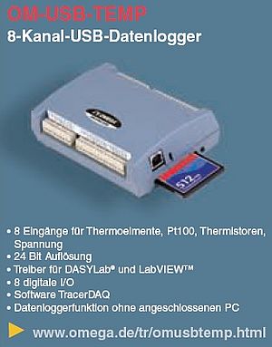8-Kanal-USB-Datenlogger OM-USB-TEMP