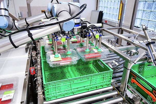 Ob mobile Robotik, vollautomatisiertes Kleinteilehandling oder stationäre Handhabungsaufgaben: Elektrische Vakuum-Erzeugung verbessert die Energieeffizienz dank automatischer Anpassung der Saugleistung, z. B. mit dem Vakuum-Erzeuger ECBPi. Bild:J.Schmalz Ob mobile Robotik, vollautomatisiertes Kleinteilehandling oder stationäre Handhabungsaufgaben: Elektrische Vakuum-Erzeugung verbessert die Energieeffizienz dank automatischer Anpassung der Saugleistung, z. B. mit dem Vakuum-Erzeuger ECBPi. Bild:J.Schmalz