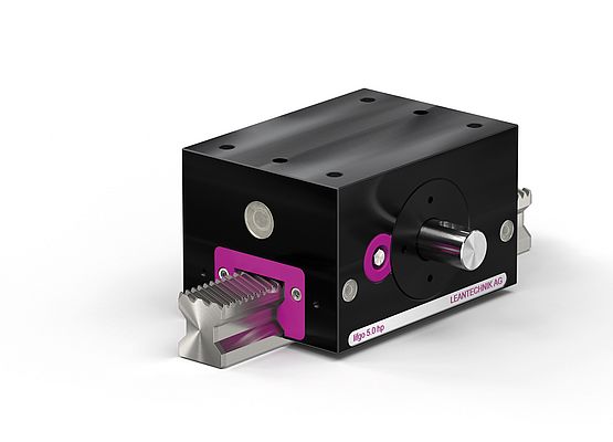 Lifego hp Zahnstangengetriebeeinheit mit höchster Präzision eignet es sich auch für den Einsatz im industriellen 3D-Druck. Bild: LEANTECHNIK AG Lifego hp Zahnstangengetriebeeinheit mit höchster Präzision eignet es sich auch für den Einsatz im industriellen 3D-Druck. Bild: LEANTECHNIK AG