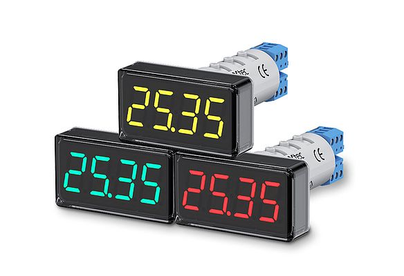 Das Universal-Panel-Messgerät ITP17 zeigt Prozesswerte auf einem vierstelligen, dreifarbigen (grün/gelb/rot) Display mit vom Benutzer programmierbaren Schwellenwerten an. Das Universal-Panel-Messgerät ITP17 zeigt Prozesswerte auf einem vierstelligen, dreifarbigen (grün/gelb/rot) Display mit vom Benutzer programmierbaren Schwellenwerten an.