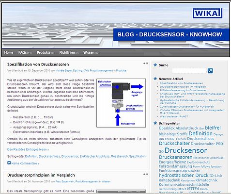 Blog beantwortet Fragen zur elektronischen Druckmesstechnik Blog beantwortet Fragen zur elektronischen Druckmesstechnik
