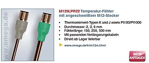 M12M, PR22 Temperatur-Fühler