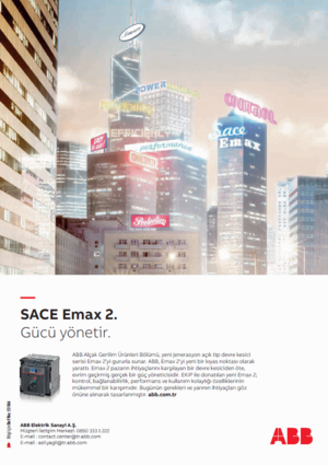 ABB Elektrik; SACE Emax2 Gücü Yönetir