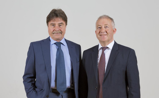 From the left to the right: Dr. Karl-Walter Braun (Majority Shareholder of maxon motor ag), Eugen Elmiger (CEO)