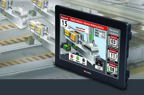 The 15.6” control panel from the Unistream series is a PLC and HMI in one.