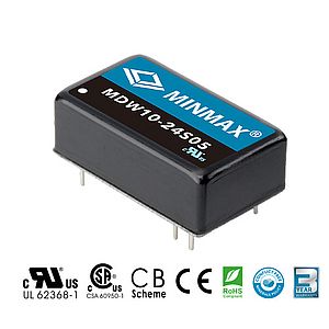10W Isolated DC-DC Converters in Small DIP-16 Package for Industrial Applications
