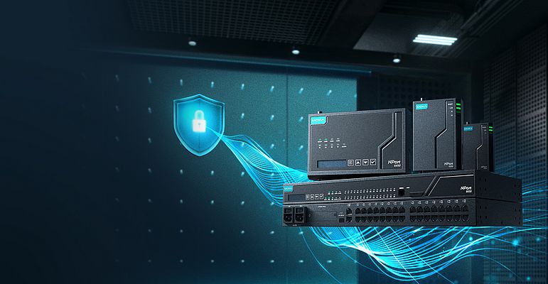 NPort 6000-G2 secure device servers support encrypted connectivity with TLS 1.2 and 1.3 and SSH, and are IEC 62443-4-2 Security Level 2 certified. Picture: Moxa NPort 6000-G2 secure device servers support encrypted connectivity with TLS 1.2 and 1.3 and SSH, and are IEC 62443-4-2 Security Level 2 certified. Picture: Moxa