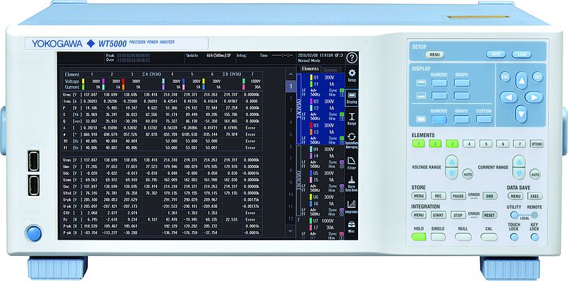 The Yokogawa WT5000 with modular architecture with 7 user swappable and exchangeable input elements