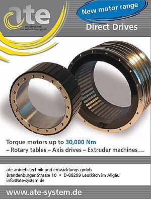 Torque motors up to 30,000Nm