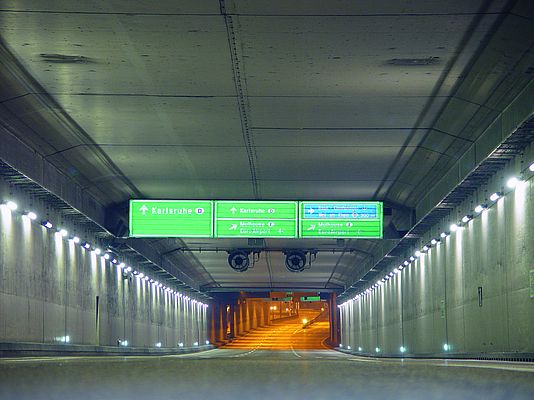 Una galleria della catena “Klaus” sull’autostrada A9 in Austria, a Pyhrn, dove è stato eseguito uno dei test