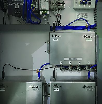 Immagine 2. I sensori sono collegati a 4Cast, un'unità di elaborazione centrale con connessione a internet