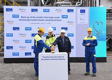BASF, SABIC and LINDE celebrate start-up of Large-Scale Electrically Heated Steam Cracking Furnace
