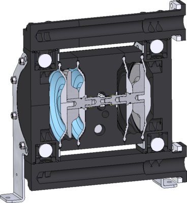 By eliminating the need for a barrier fluid, the double-diaphragm pump significantly reduces maintenance and adjustment requirements. Picture: Timmer By eliminating the need for a barrier fluid, the double-diaphragm pump significantly reduces maintenance and adjustment requirements. Picture: Timmer