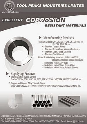 Corrosion resistant materials