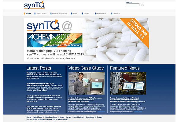 Optimal’s dedicated synTQ PAT software website goes live