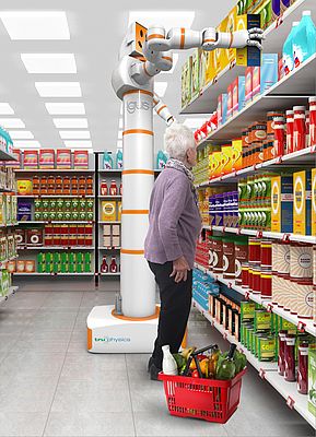 Les robots humanoïdes pourraient devenir le compagnon d'une vie entière, qu'ils fassent les courses, cuisinent, lavent le linge ou tondent la pelouse. igus présente le « motion plastics bot », un prototype économique.