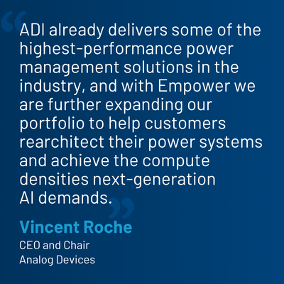 Citation de Vincent Roche, CEO et Président d’Analog Devices Citation de Vincent Roche, CEO et Président d’Analog Devices