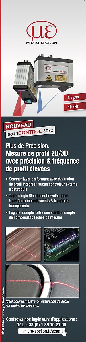 Scanners pour la mesure de profil 2D/3D avec haute précision et fréquence