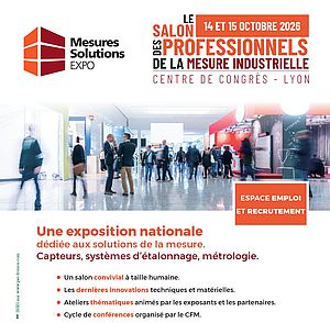 Mesures Solutions EXPO 2026 réunira l'écosystème français de la mesure à Lyon Mesures Solutions EXPO 2026 réunira l'écosystème français de la mesure à Lyon