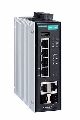 Lo switch EDS-P506E-4PoE integra funzionalità che garantiscono la sicurezza informatica dei dispositivi