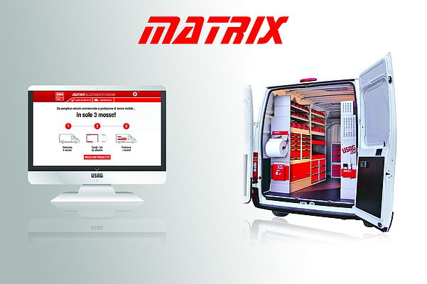MATRIX è l’ultima versione aggiornata del sistema modulare di allestimento furgoni Usag