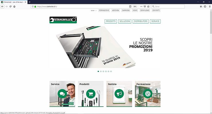La filiale italiana di Stahwille ha ora un nuovo sito web