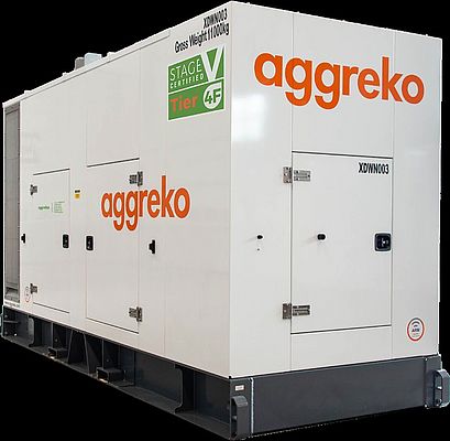 Il generatore containerizzato di Aggreko funziona anche con biocarburanti derivati da materiale vegetale