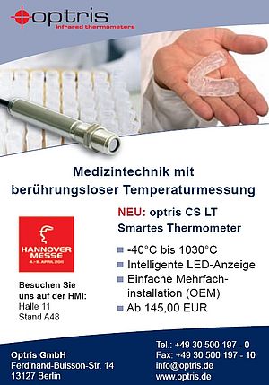 Smartes Thermometer optris CS LT