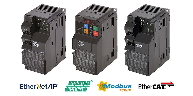 Kompakter Frequenzumrichter mit Multiprotokoll-Ethernet-Unterstützung