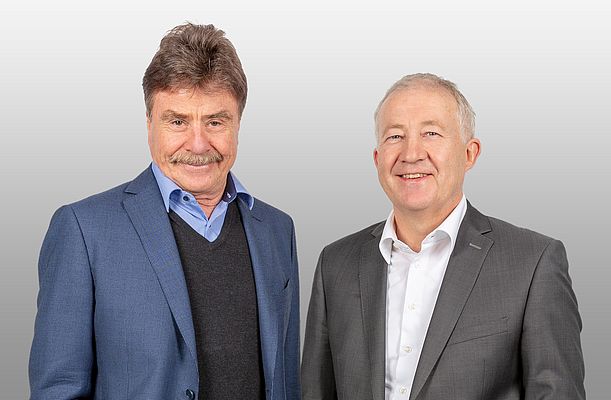Karl-Walter Braun, Verwaltungsratspräsident (links) und Eugen Elmiger, CEO maxon Group. Copyright: maxon
