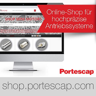 Der Portescap Mini Motor e-Store ist jetzt geöffnet