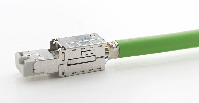 RJ45-Steckverbinder für den harten, industriellen Einsatz gewährleisten ein en langen Einsatz für eine optimale Datenübertragung.