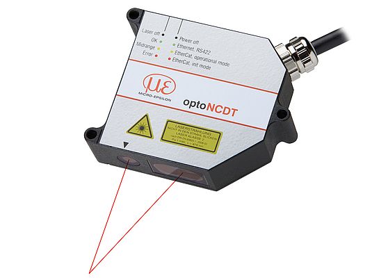 Punktlaser-Sensoren optoNCDT zählen zu den berührungslosen Standartmesssystemen.