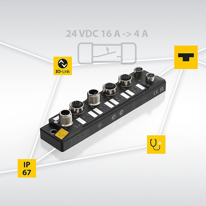Dezentrale elektronische Sicherung mit IO-Link