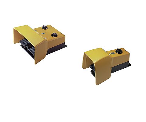 Der Fußschalter sorgt für sicheren Maschinenbetrieb, wenn der Bedienende freie Hände benötigt.