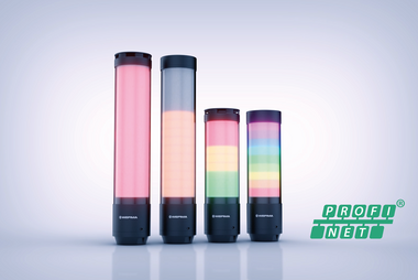 Einkabelsignalsäule mit PROFINET-Verbindung