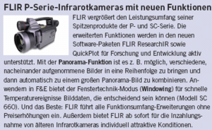FLIR P-Serie-Infrarotkameras mit neuen Funktionen