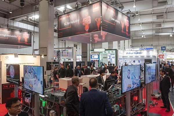 „Industrial Wireless Arena + 5G Networks & Applications“ auf der Hannover Messe 2023. (c) Deutsche Messe