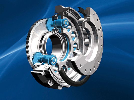 Die trochoiden Umlaufgetriebe der RD2-Getriebeköpfe ermöglichen bei kompakter Bauform und niedrigem Gewicht große Abtriebsmomente bei hohen Eingangsdrehzahlen.