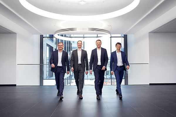 Die Vorstände Jan Ciliax, Matthias Lapp, Georg Stawowy und Dr. Christoph Hiller. Foto: Lapp