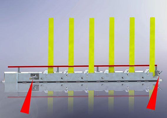 Die selbsteinstellenden Klein-Stoßdämpfer von ACE kompakt in den Endlagen der erfolgreichen Typenserie MH von Dorninger Hytronics integriert