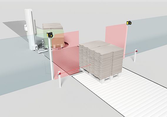 Zugangssicherung mit dynamischer Formatanpassung. Bild: Leuze