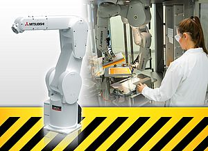 Sicherheitslösung „MELFA SafePlus“ für Industrieroboter der MELFA F-Serie