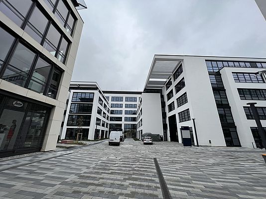 Blick auf die neuen Büroflächen in München