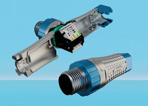 Einteiliger feldkonfektionierbarer M12-Steckverbinder