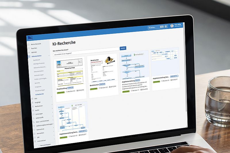 KI-Unterstützung für webbasierte Qualitätsmanagement-Software