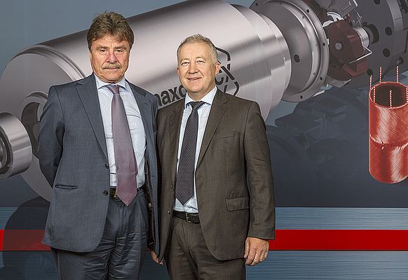 Von links nach rechts:  Dr. Karl-Walter Braun (Mehrheitsaktionär maxon motor ag),  Eugen Elmiger (CEO)