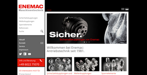 Neu gestaltete Website für den Antriebsspezialist ENEMAC